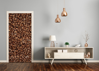 Autocollant de porte Grains de café