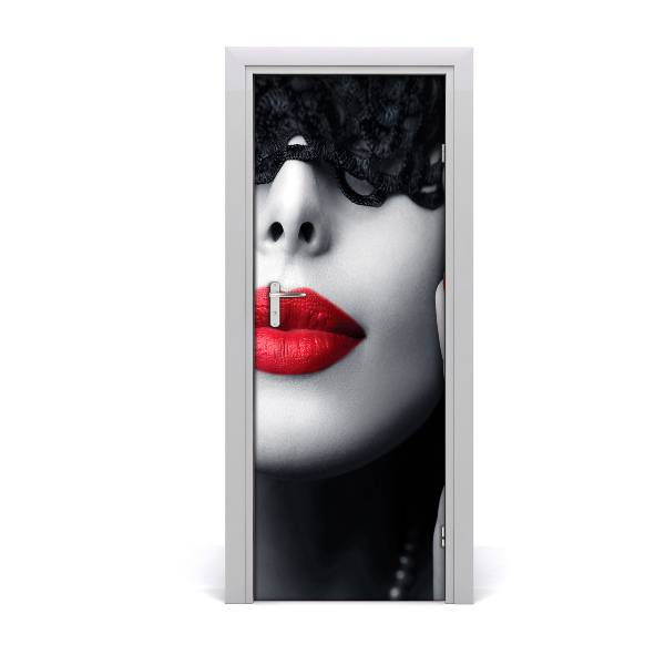 Stickers porte interieur Masque de dentelle