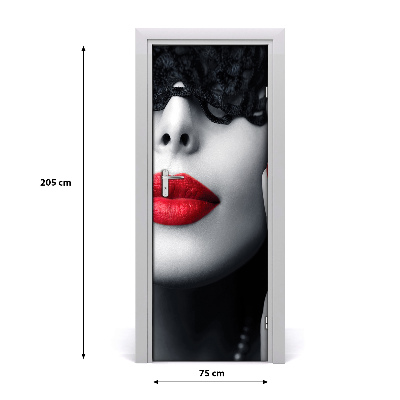 Stickers porte interieur Masque de dentelle