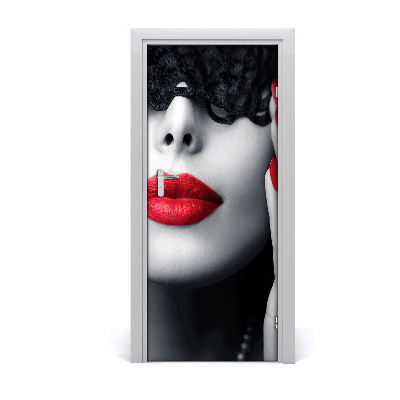 Stickers porte interieur Masque de dentelle