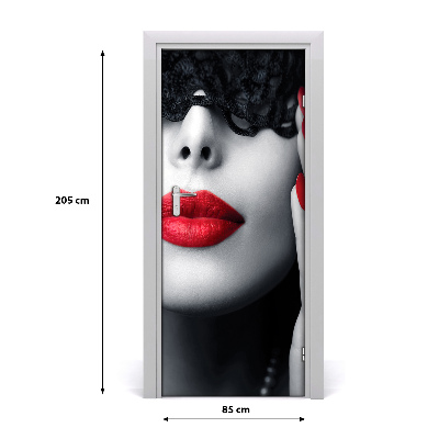 Stickers porte interieur Masque de dentelle