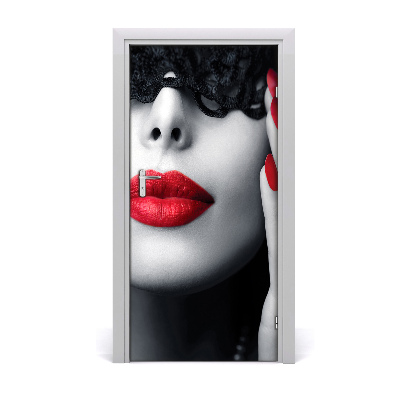 Stickers porte interieur Masque de dentelle