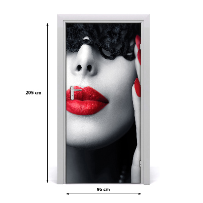 Stickers porte interieur Masque de dentelle