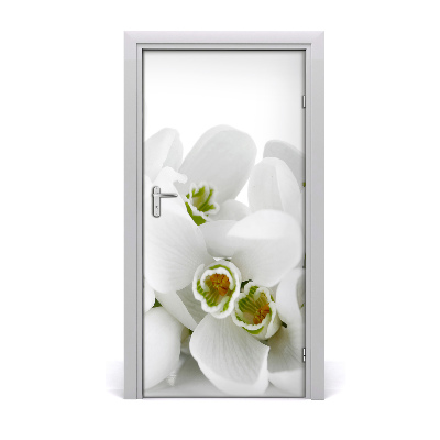 Sticker de porte Snowdrops blanc