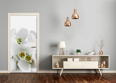 Sticker de porte Snowdrops blanc