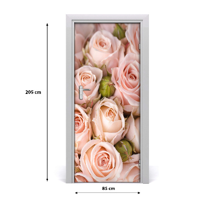 Sticker de porte Bouquet de roses