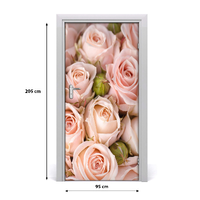 Sticker de porte Bouquet de roses