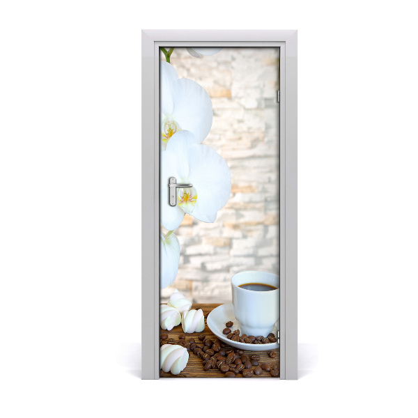 Autocollant de porte Tasse de café