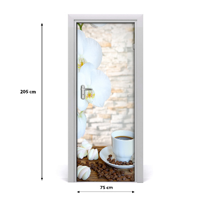 Autocollant de porte Tasse de café