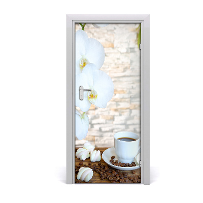 Autocollant de porte Tasse de café