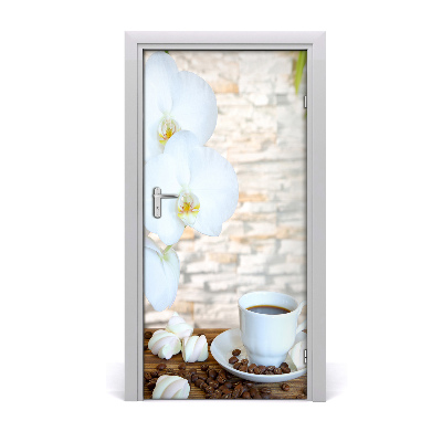 Autocollant de porte Tasse de café