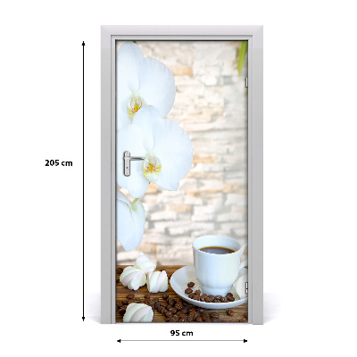 Autocollant de porte Tasse de café