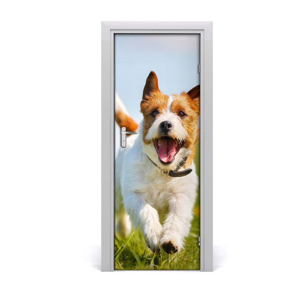 Sticker porte Chien jack russell