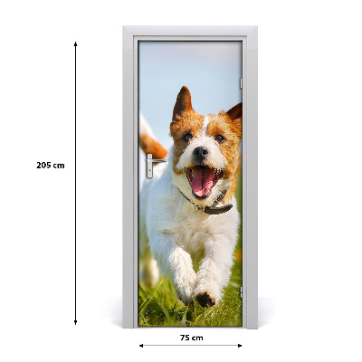 Sticker porte Chien jack russell