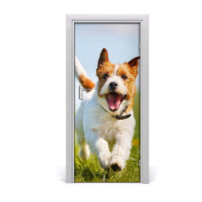 Sticker porte Chien jack russell