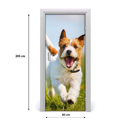 Sticker porte Chien jack russell