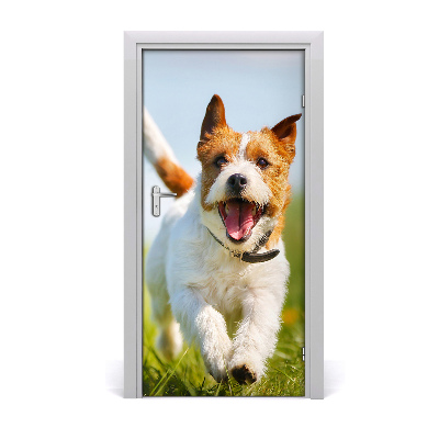 Sticker porte Chien jack russell