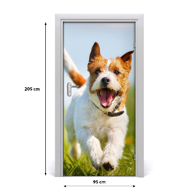 Sticker porte Chien jack russell