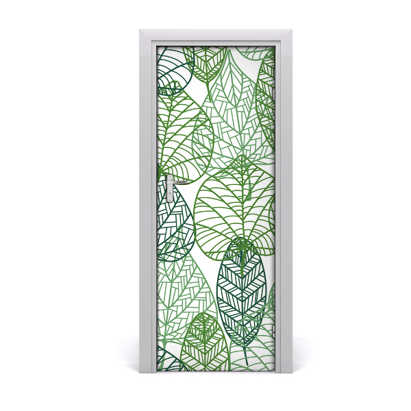 Autocollant de porte Feuilles
