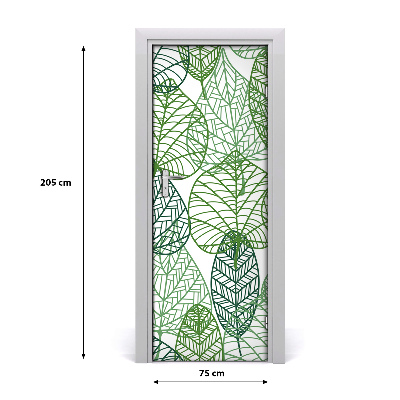 Autocollant de porte Feuilles