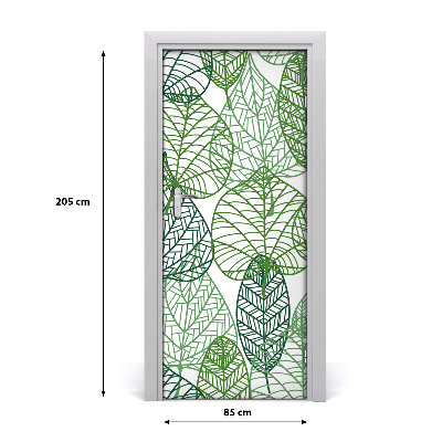 Autocollant de porte Feuilles