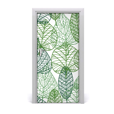 Autocollant de porte Feuilles