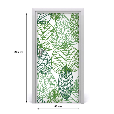 Autocollant de porte Feuilles