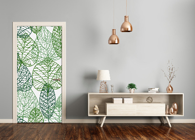 Autocollant de porte Feuilles