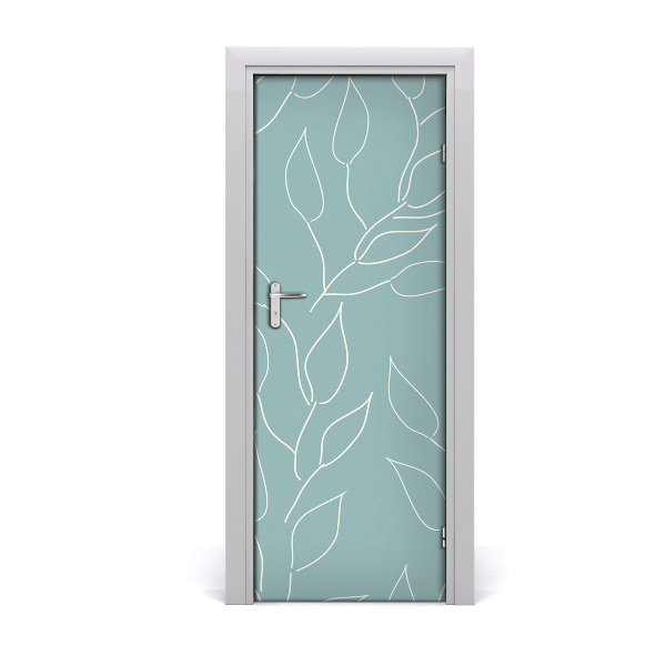 Autocollant de porte Feuilles