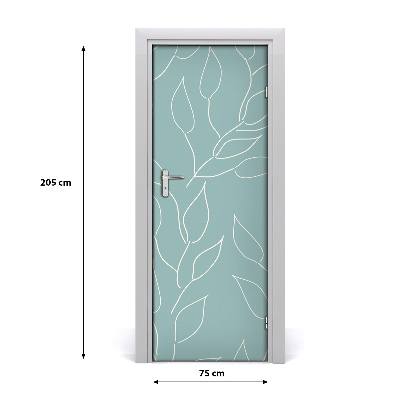 Autocollant de porte Feuilles