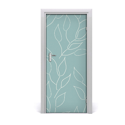 Autocollant de porte Feuilles