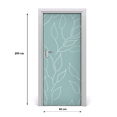 Autocollant de porte Feuilles
