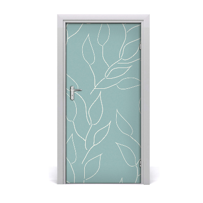 Autocollant de porte Feuilles