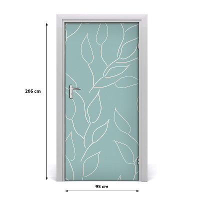 Autocollant de porte Feuilles