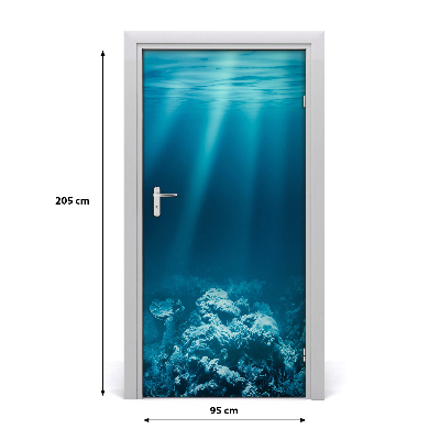 Autocollant de porte Monde sous marin