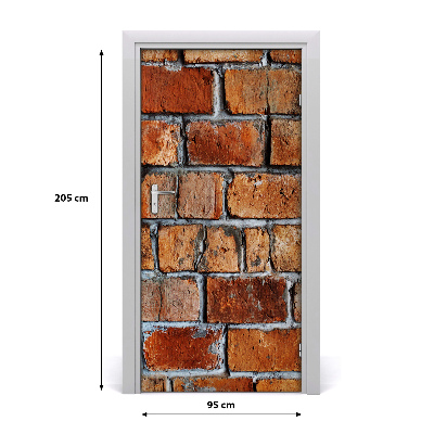 Stickers porte interieur Mur de briques