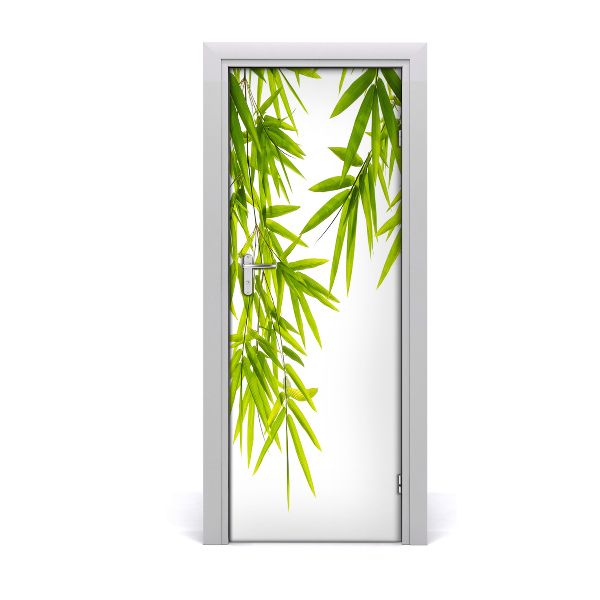 Sticker de porte Feuilles de bambou