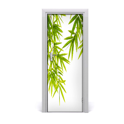 Sticker de porte Feuilles de bambou