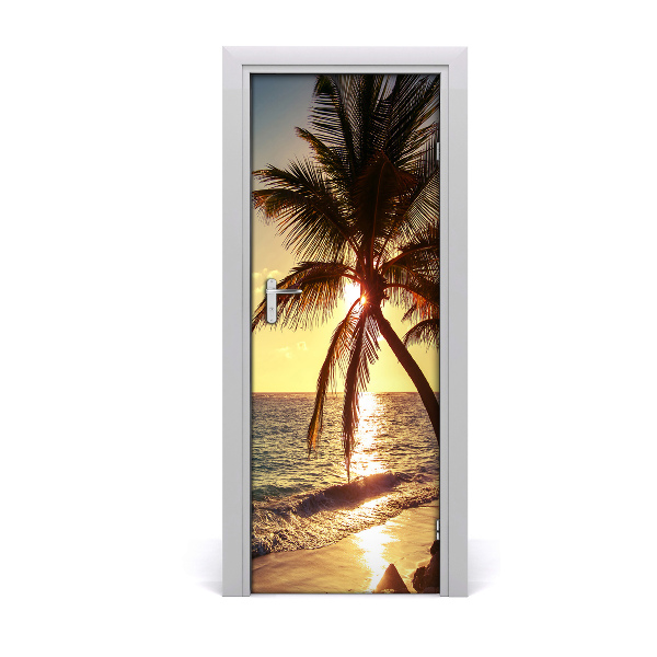 Stickers porte interieur Plage tropicale