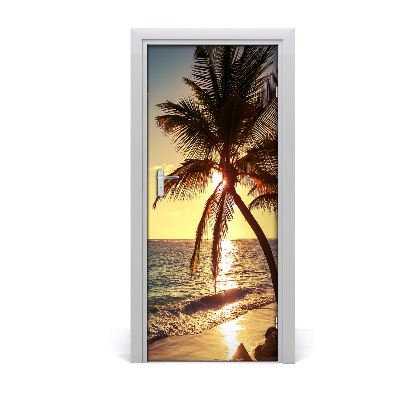 Stickers porte interieur Plage tropicale