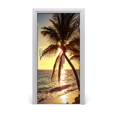 Stickers porte interieur Plage tropicale