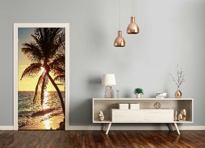 Stickers porte interieur Plage tropicale