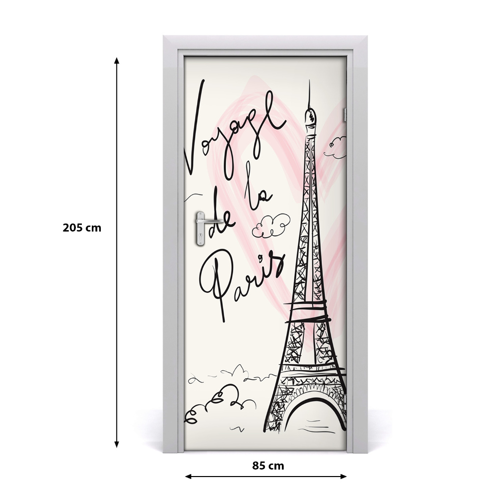 Sticker Tour Eiffel - PARIS - Décoration intérieur en Vinyle - Couleur  Interieur Noir Taille Small Medium Large X-Small