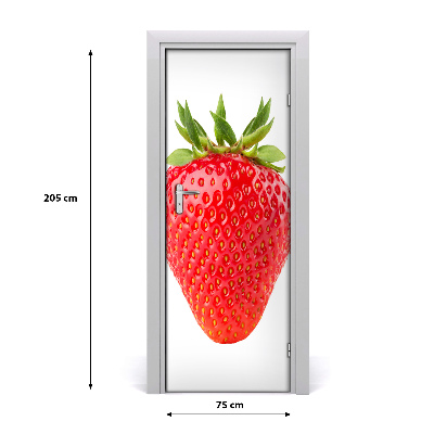 Autocollant de porte Fraise