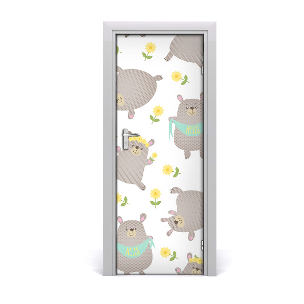 Sticker de porte Ours