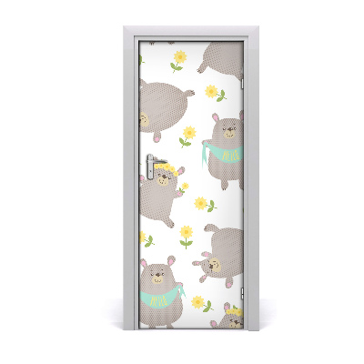 Sticker de porte Ours