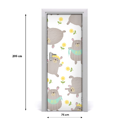 Sticker de porte Ours