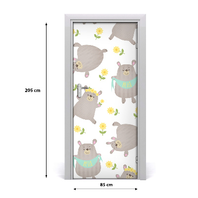 Sticker de porte Ours