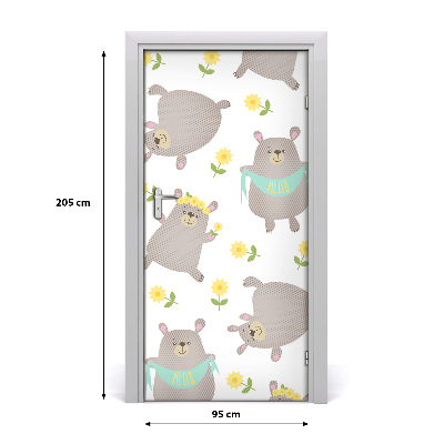 Sticker de porte Ours