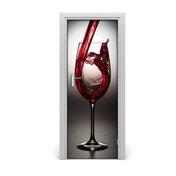 Autocollant de porte Vin rouge